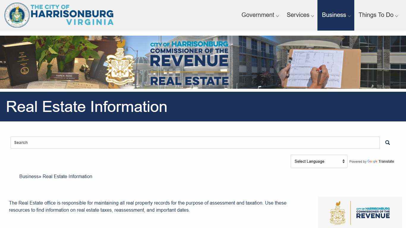 Real Estate Information | City of Harrisonburg, VA